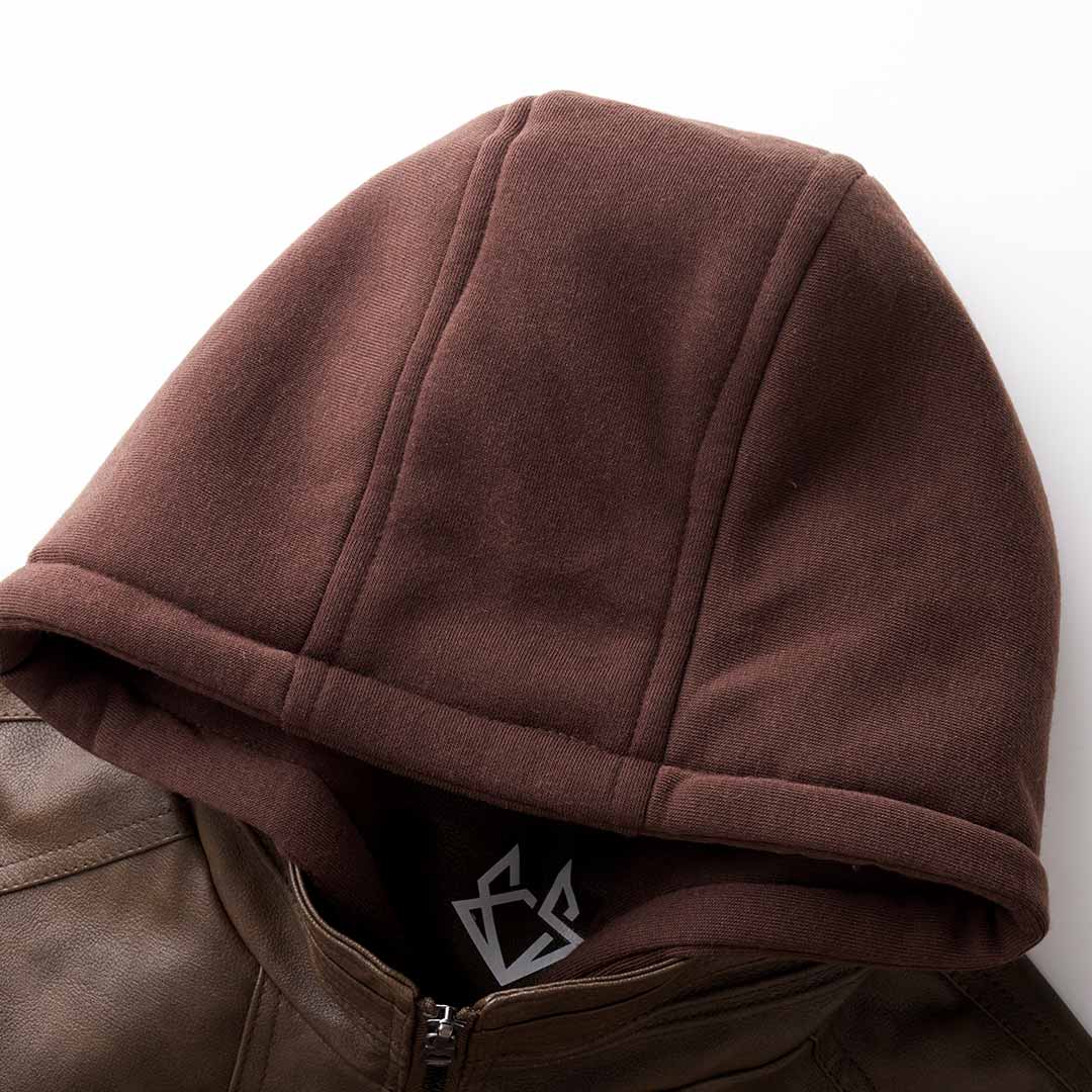 Hooded Jacket Hidden Zip Soft Lining
