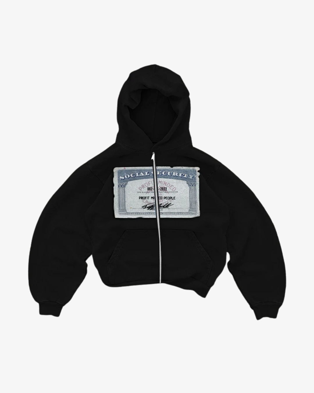 Graphic Zip Up Hoodie Oversized