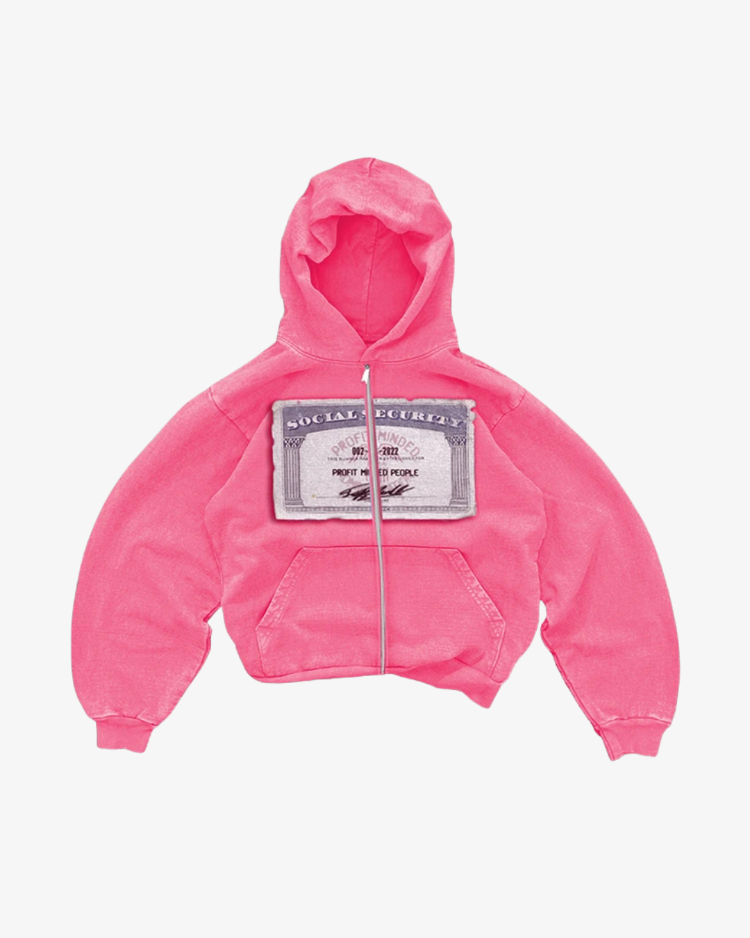Graphic Zip Up Hoodie Oversized