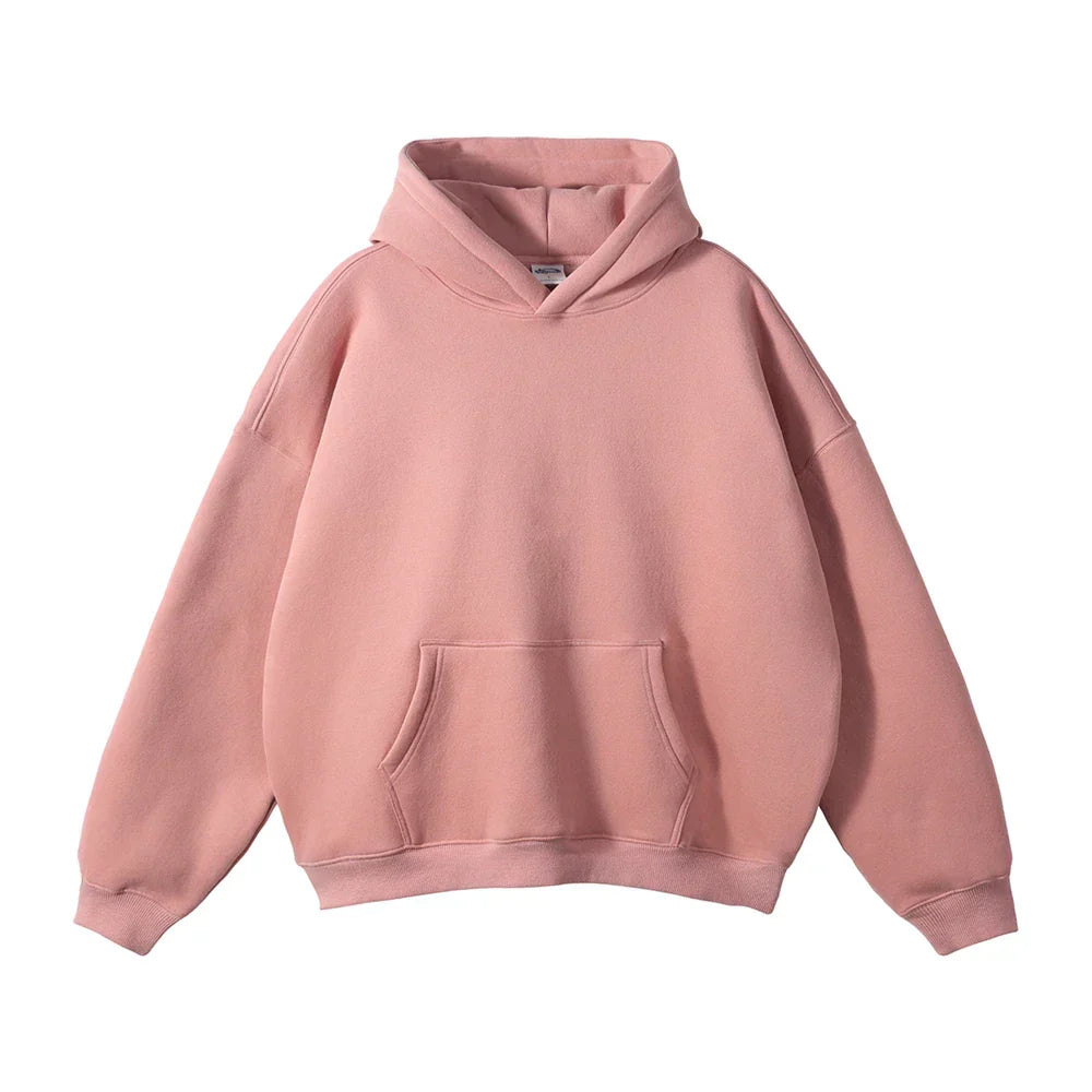 Pullover Hoodie Thick Fleece Relaxed Fit