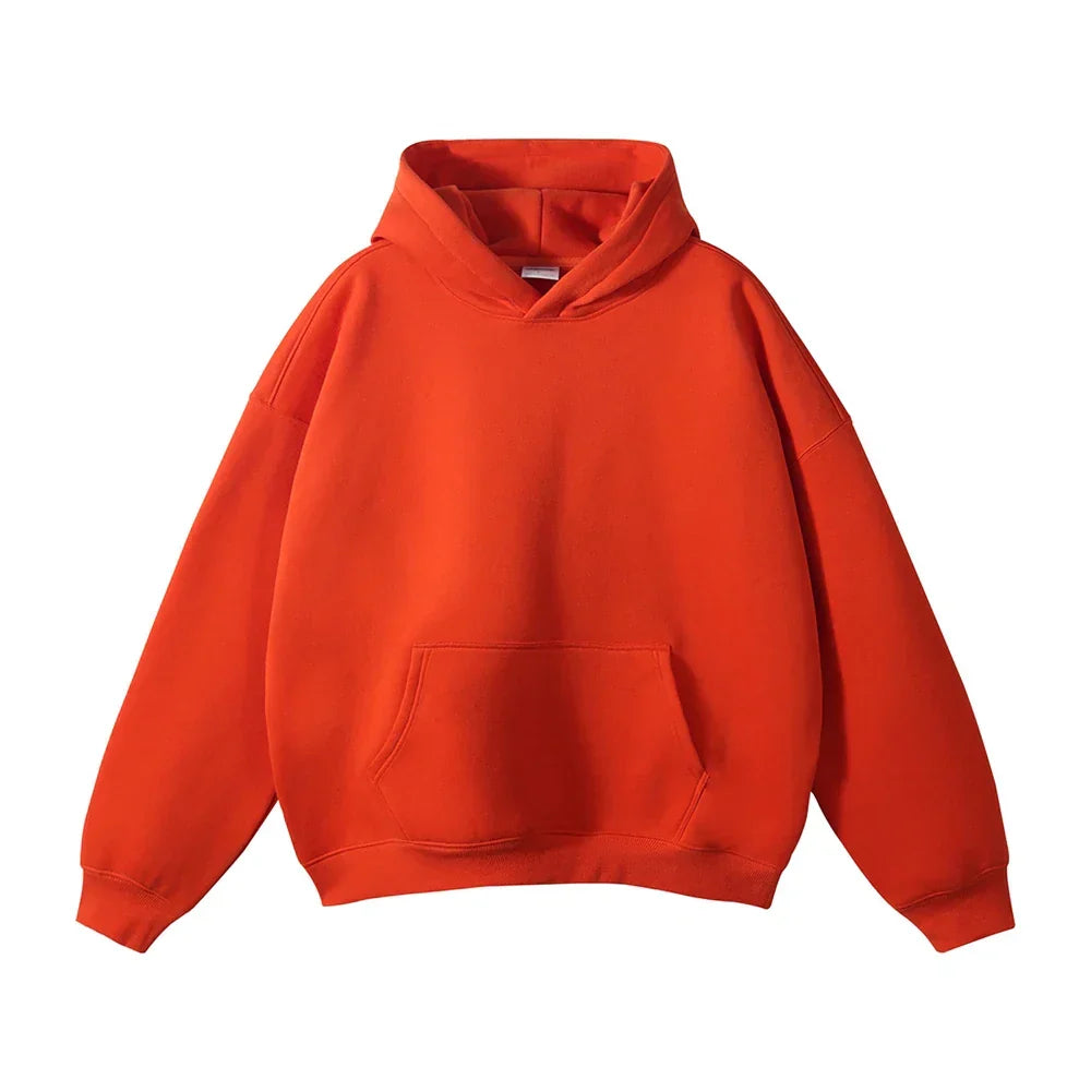 Pullover Hoodie Thick Fleece Relaxed Fit