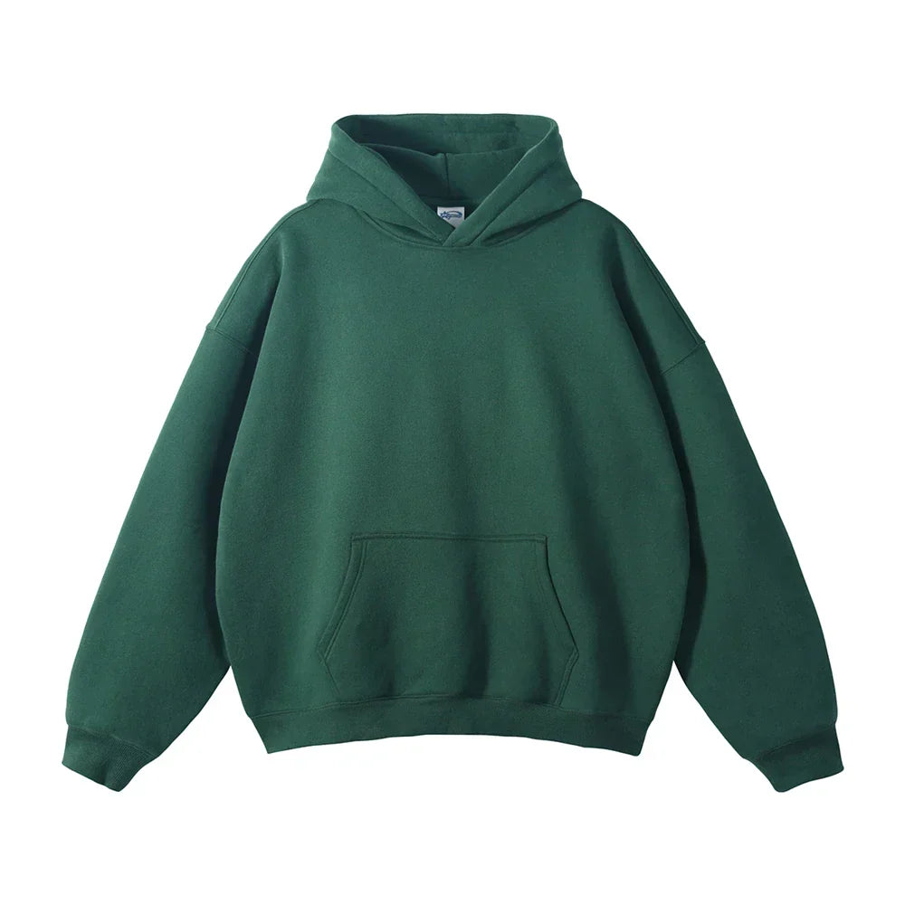 Pullover Hoodie Thick Fleece Relaxed Fit