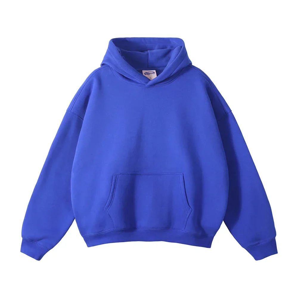 Pullover Hoodie Thick Fleece Relaxed Fit