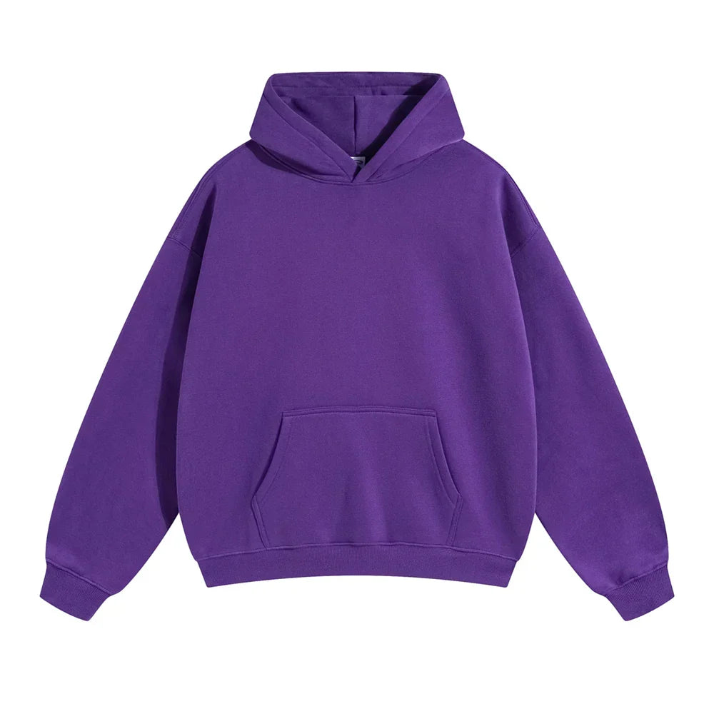 Pullover Hoodie Thick Fleece Relaxed Fit