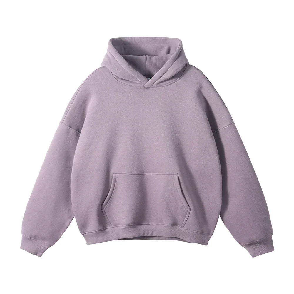 Pullover Hoodie Thick Fleece Relaxed Fit