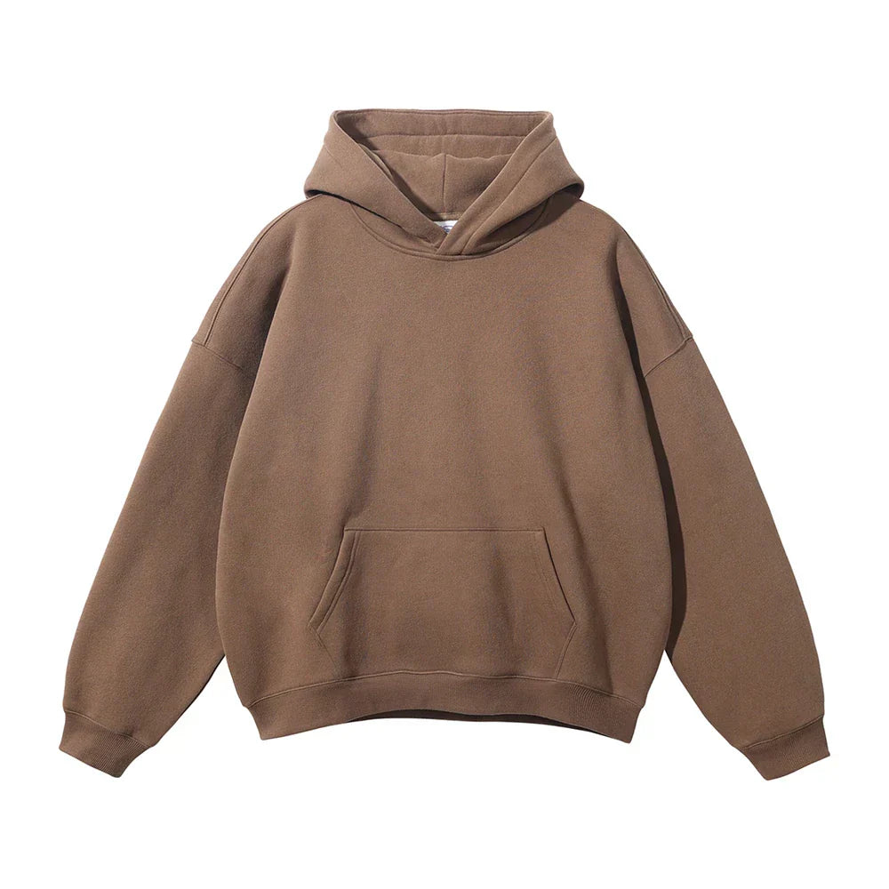 Pullover Hoodie Thick Fleece Relaxed Fit