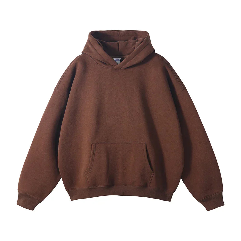 Pullover Hoodie Thick Fleece Relaxed Fit