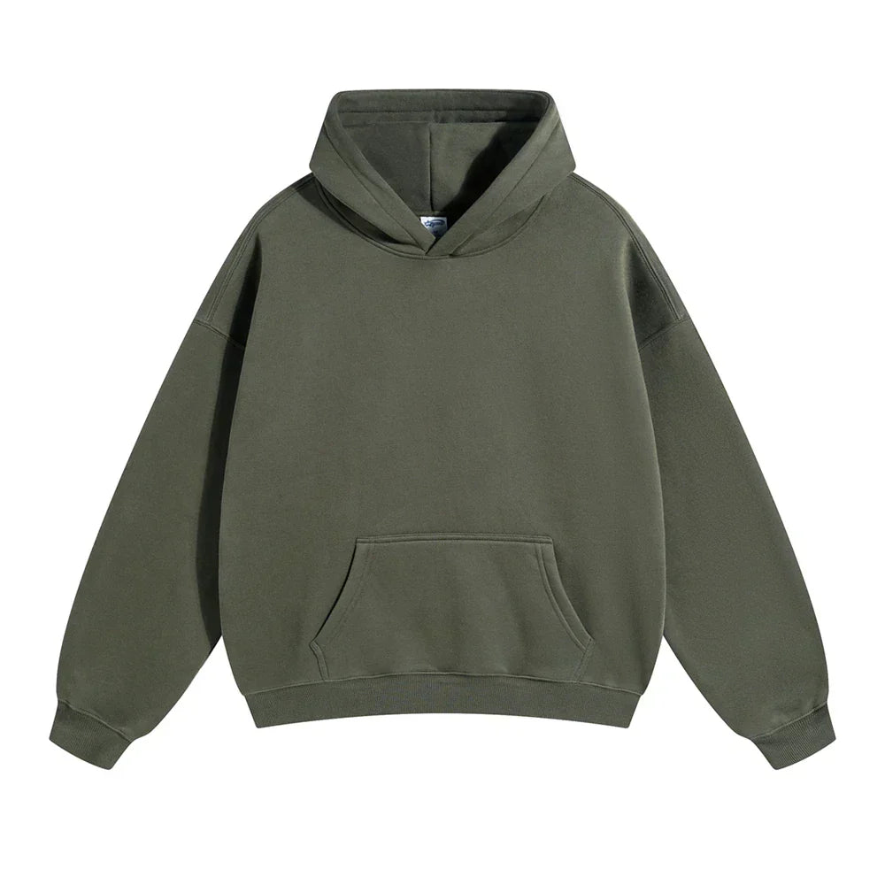 Pullover Hoodie Thick Fleece Relaxed Fit