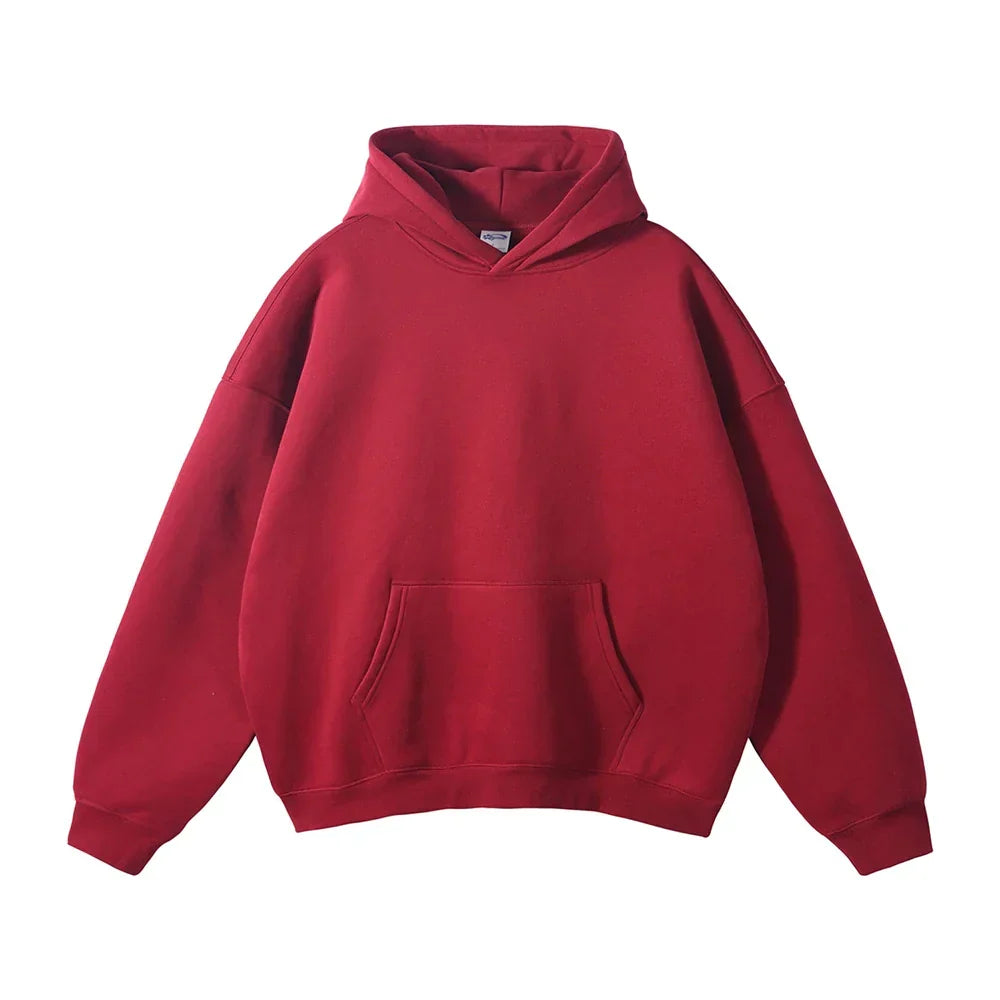 Pullover Hoodie Thick Fleece Relaxed Fit