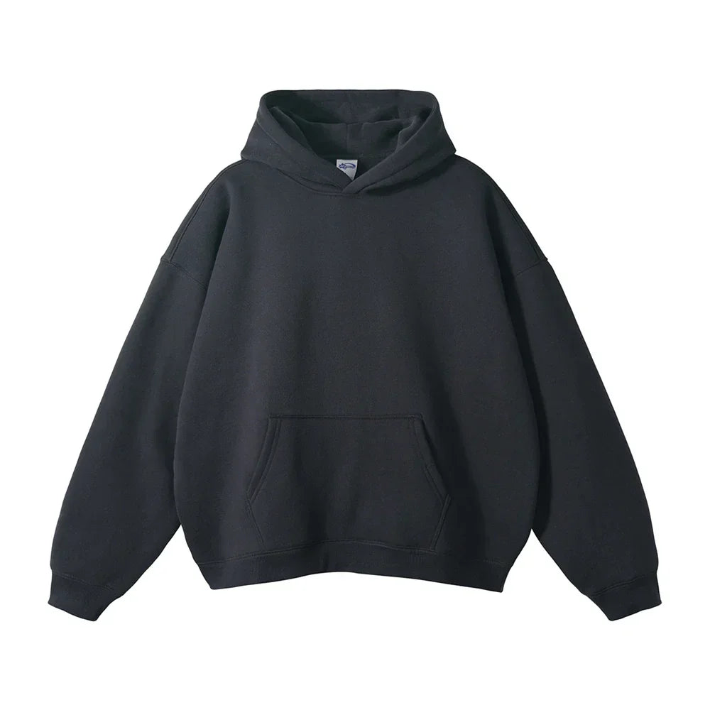Pullover Hoodie Thick Fleece Relaxed Fit