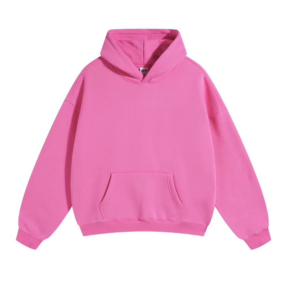 Pullover Hoodie Thick Fleece Relaxed Fit
