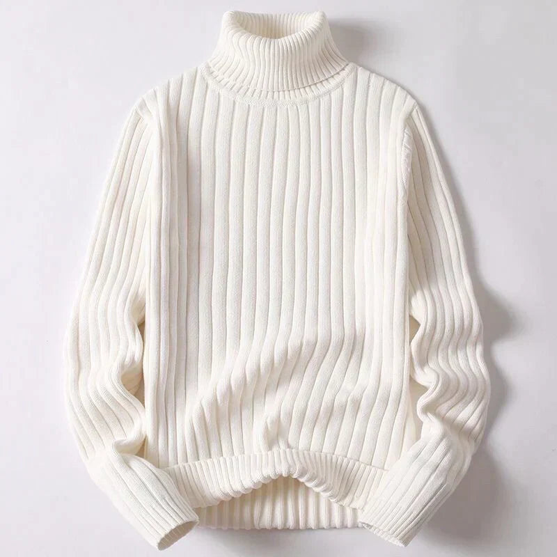 Turtleneck Sweater - Fine Knit Winter Style