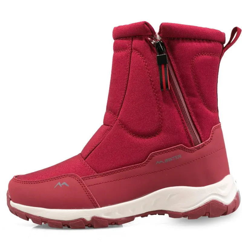 Waterproof Snow Boots - Warm Non-Slip Side Zip