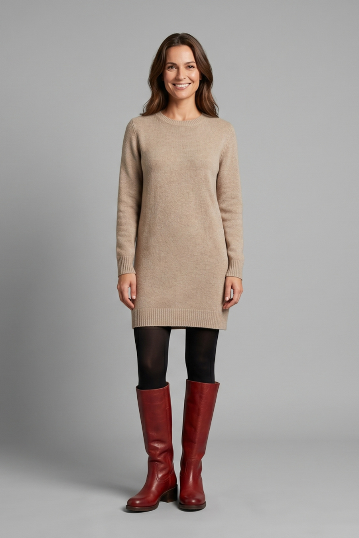 Mid calf pull on boots with block heel
