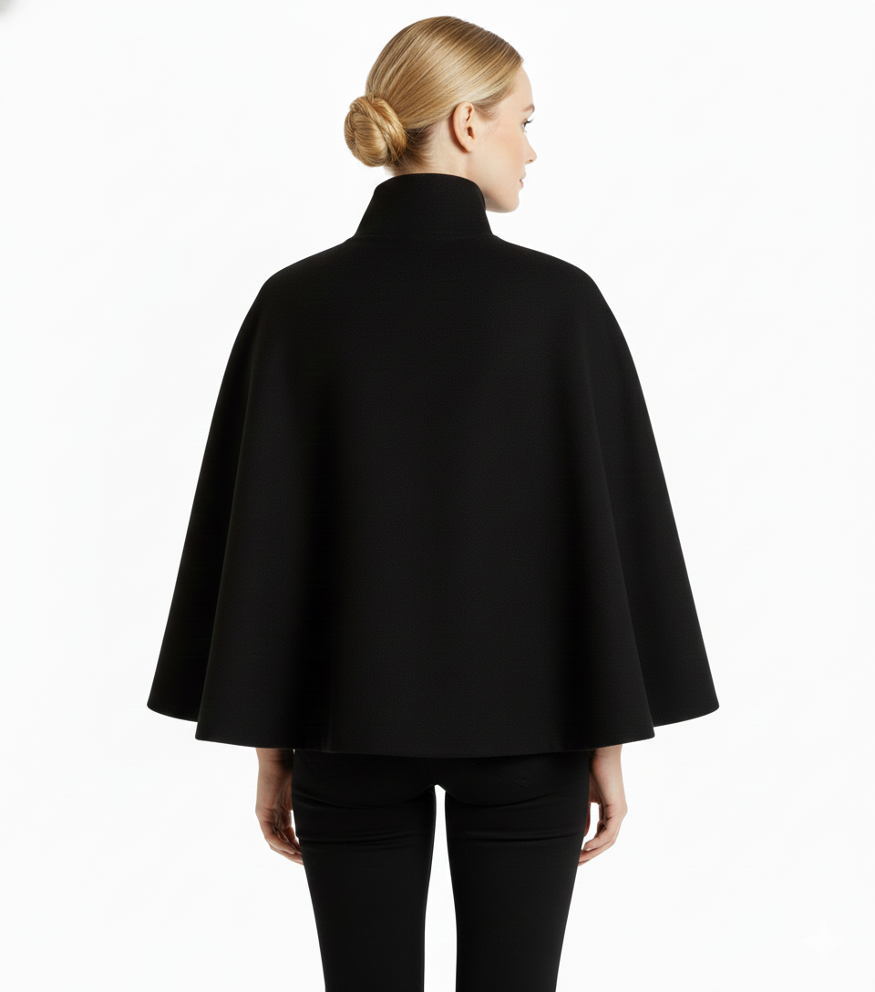 Belted Wool Coat With High-Collar