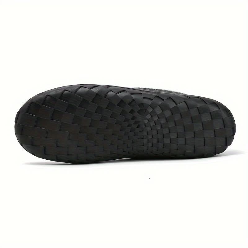Warm Knit Loafers – Wool-Blend Slip-On House Shoes