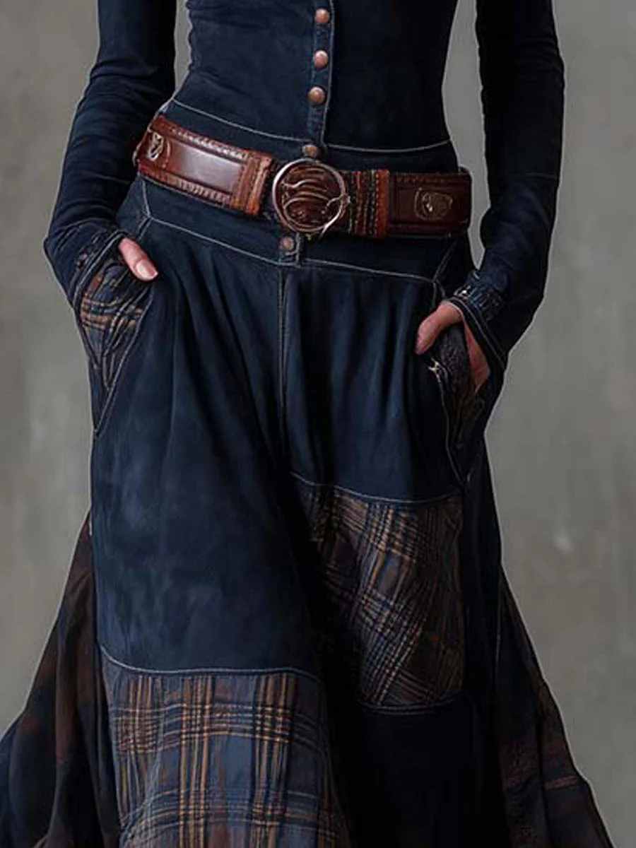 Dress Belted Waist Collared Midi