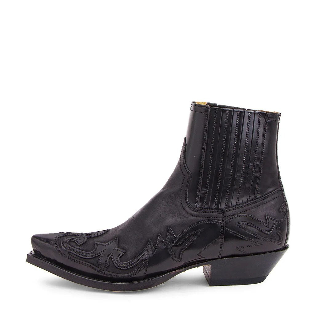Vintage Cowboy Boots Leather-Look Western