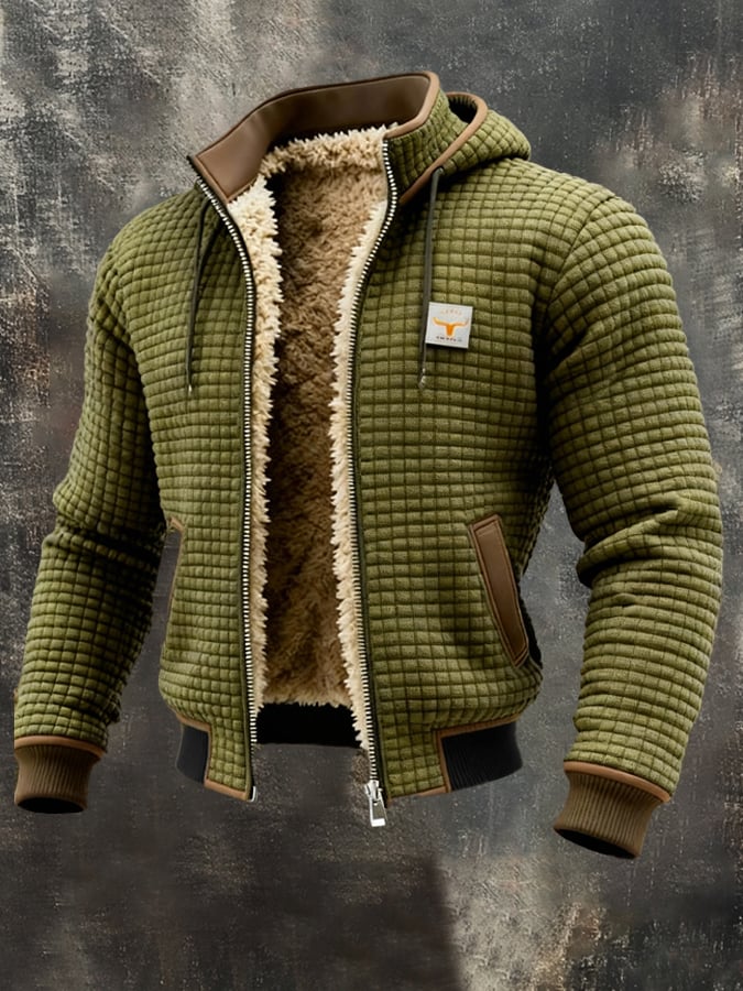Fleece Lined Zip Jacket Warm Winter