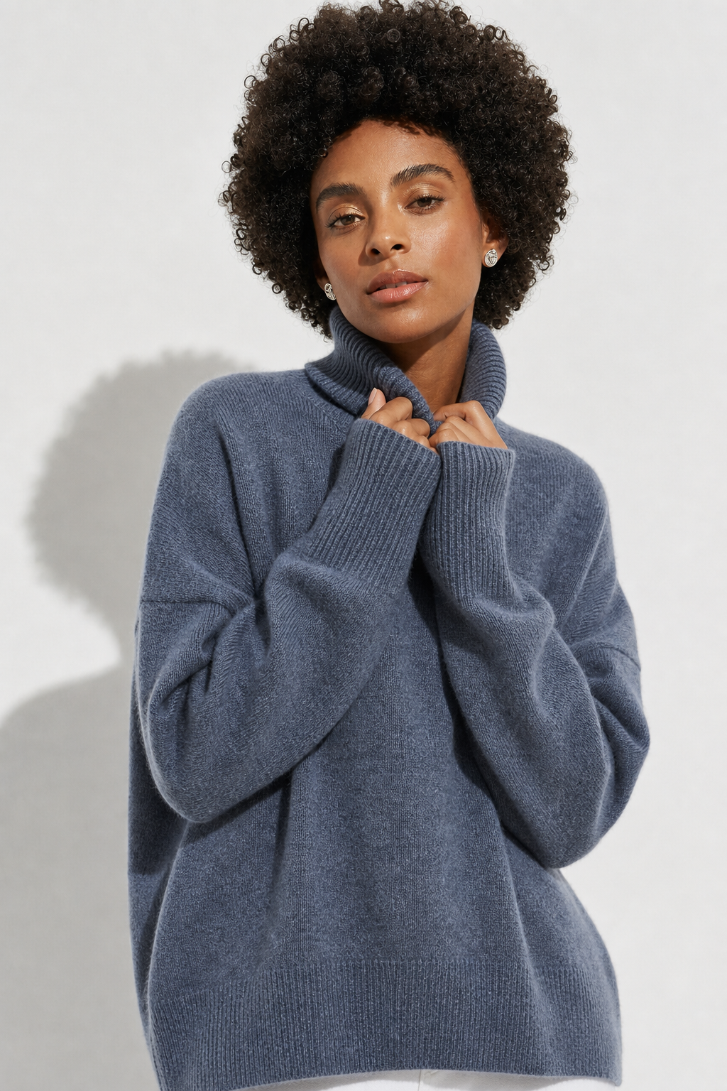 Turtleneck Jumper Oversized Merino Wool Blend