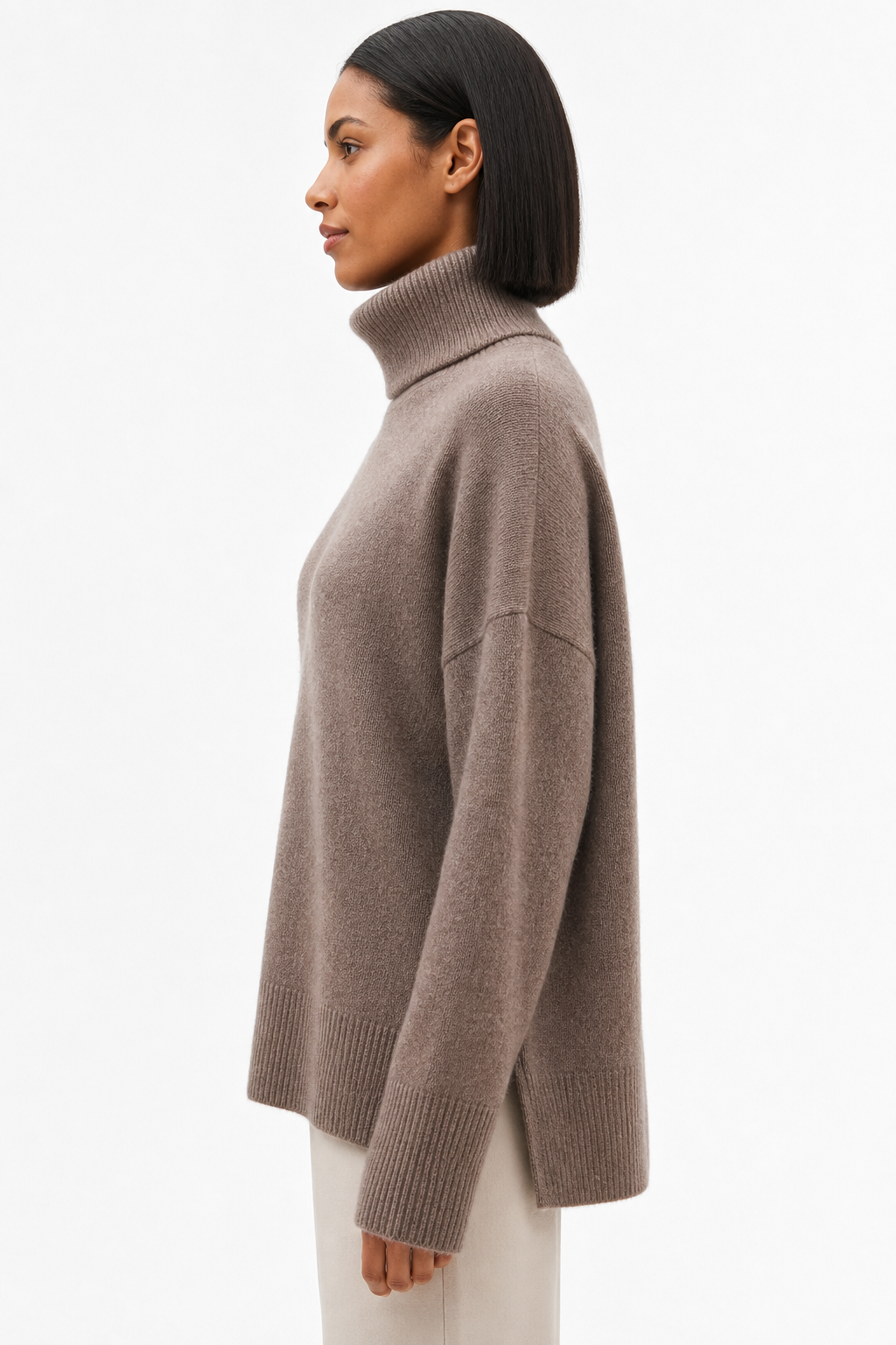 Turtleneck Jumper Oversized Merino Wool Blend