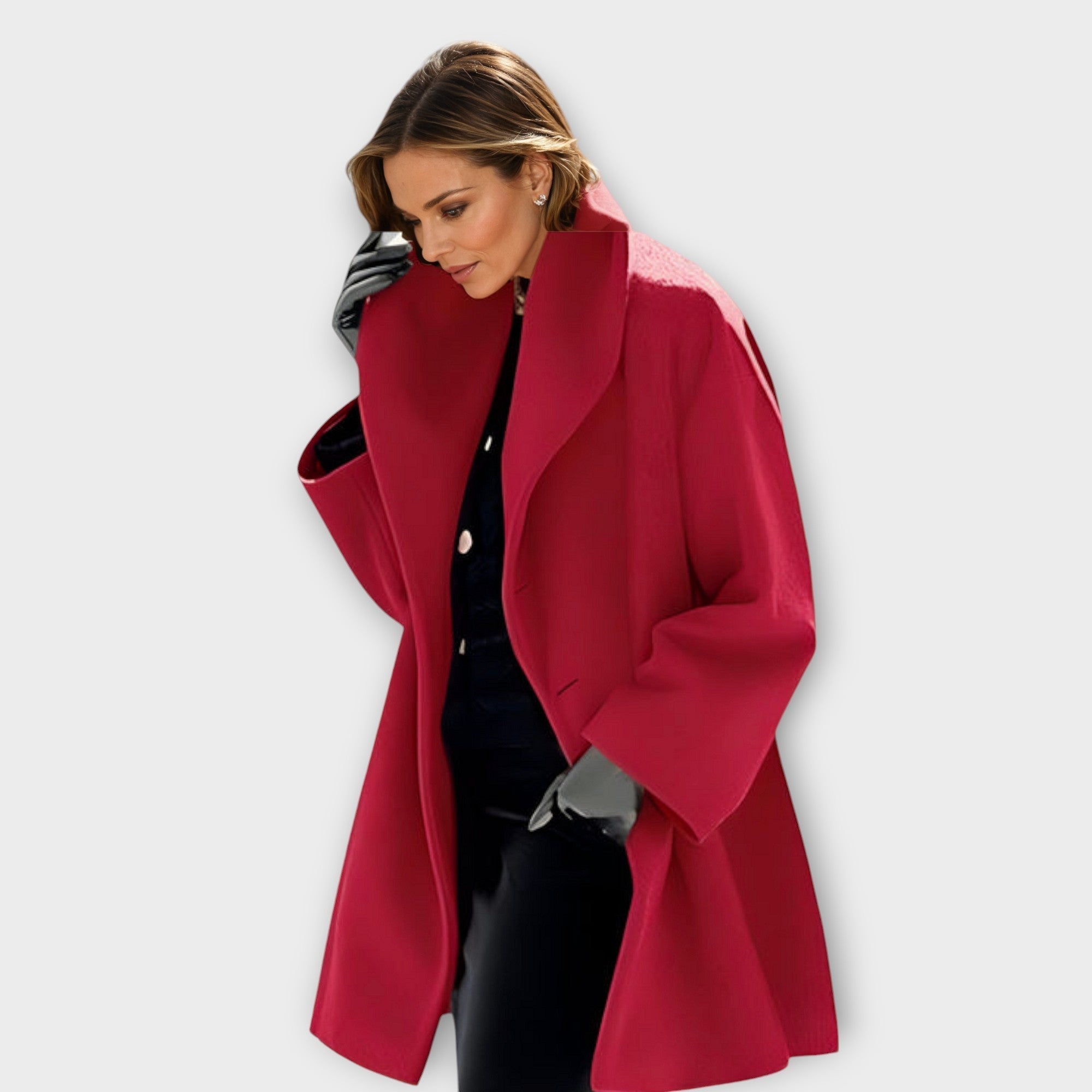 Hooded Coat Oversized Thigh Length Warmth