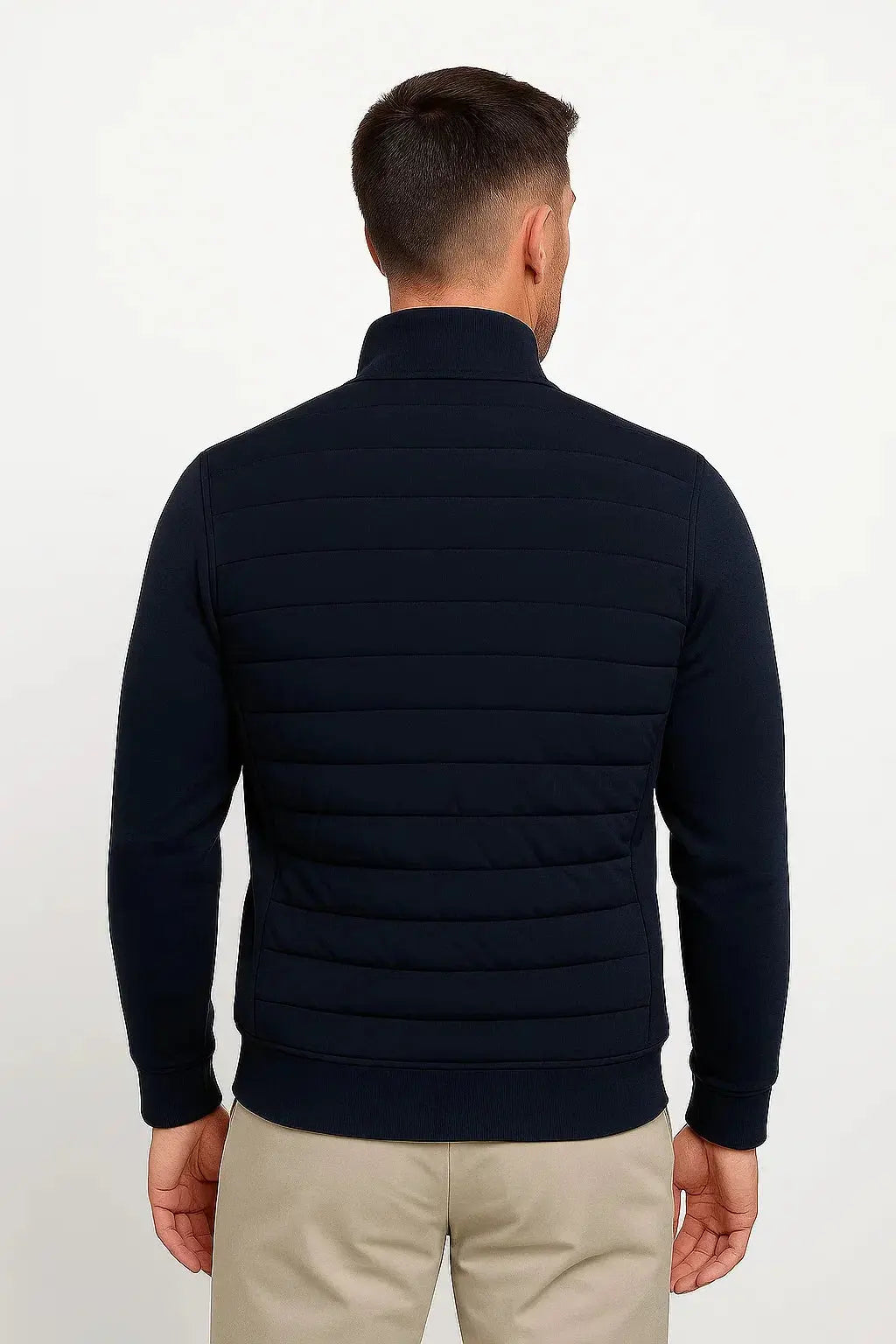 Hybrid Jacket Quilted Body Knitted Sleeves