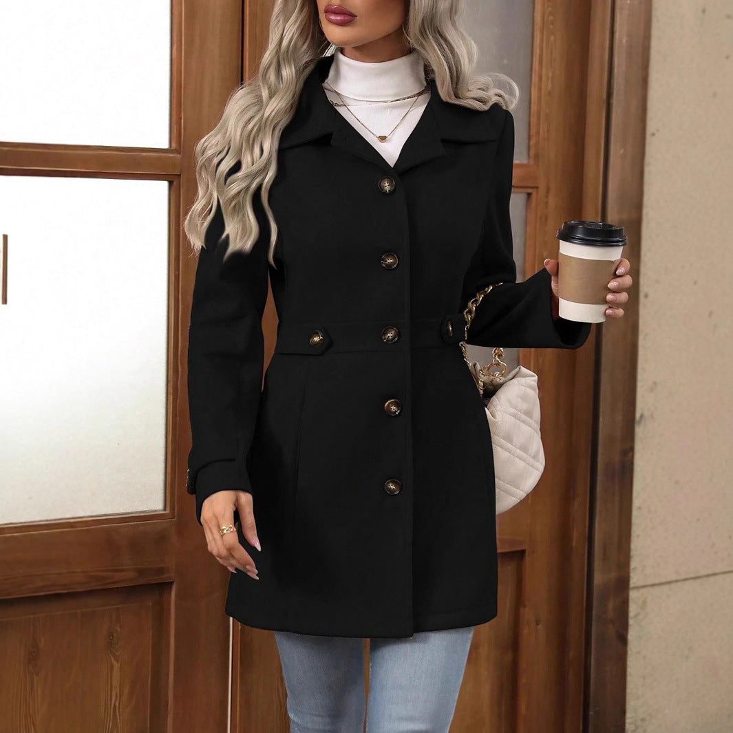 Belted Trench Coat Tailored Autumn Layer