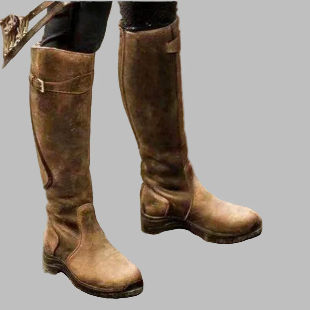Boots Leather Arch Support Cushioned Fit