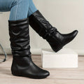Knee-High Boots Flat Heel Side Zip