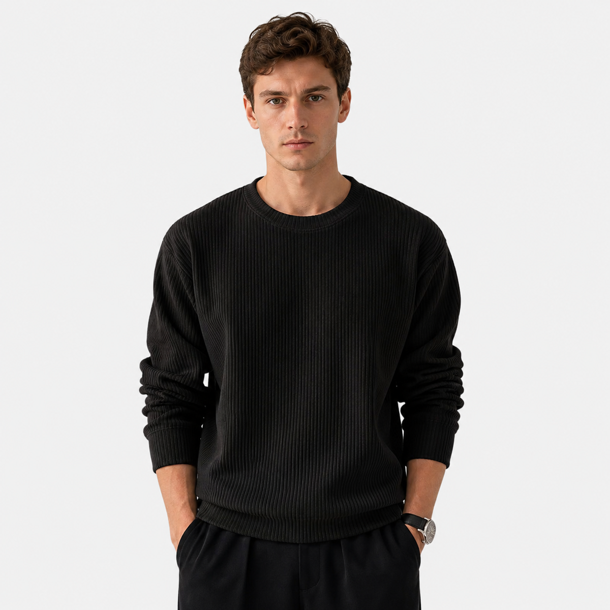 Crew Neck Knit Jumper Loose Fit