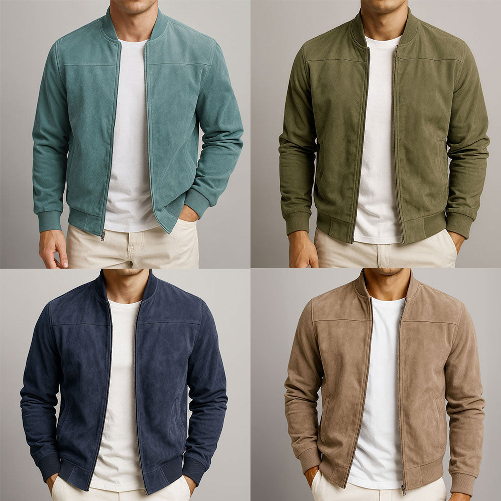 Suede-Look Jacket Structured Urban Silhouette