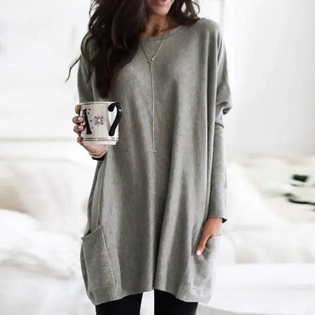 Tunic Sweater Oversized Pocket
