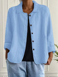 Lightweight casual button-front jacket, shown as a relaxed warm-weather layer