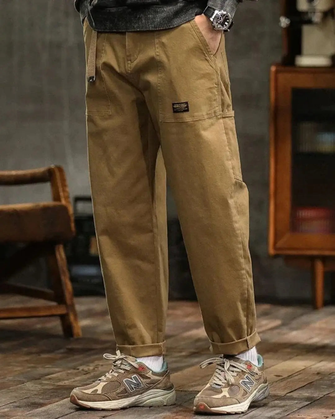 Cargo Trousers Wide Leg Panel Pockets