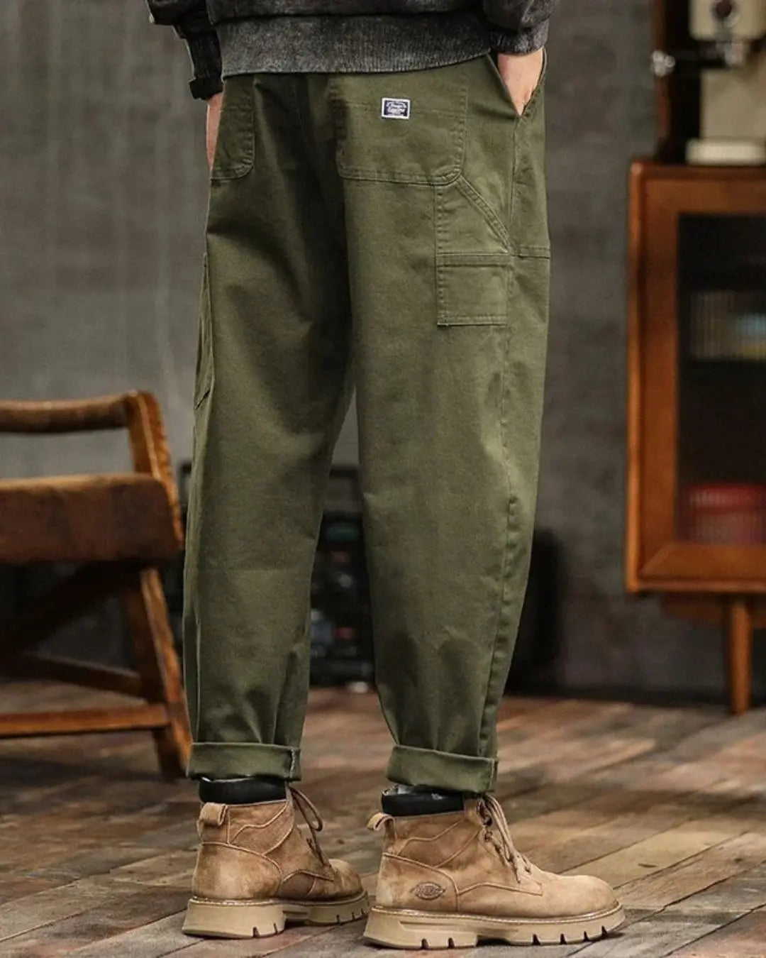Cargo Trousers Wide Leg Panel Pockets