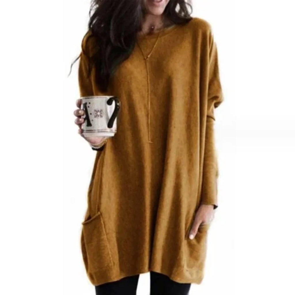 Tunic Sweater Oversized Pocket