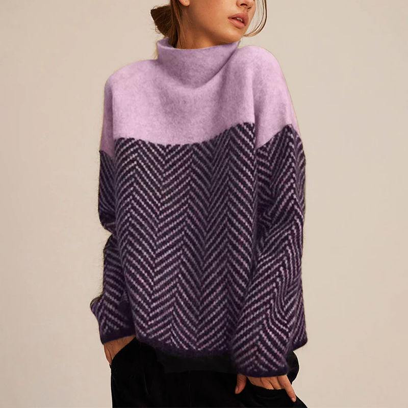Chevron Turtleneck Jumper (Women)