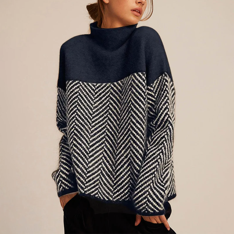 Chevron Turtleneck Jumper (Women)