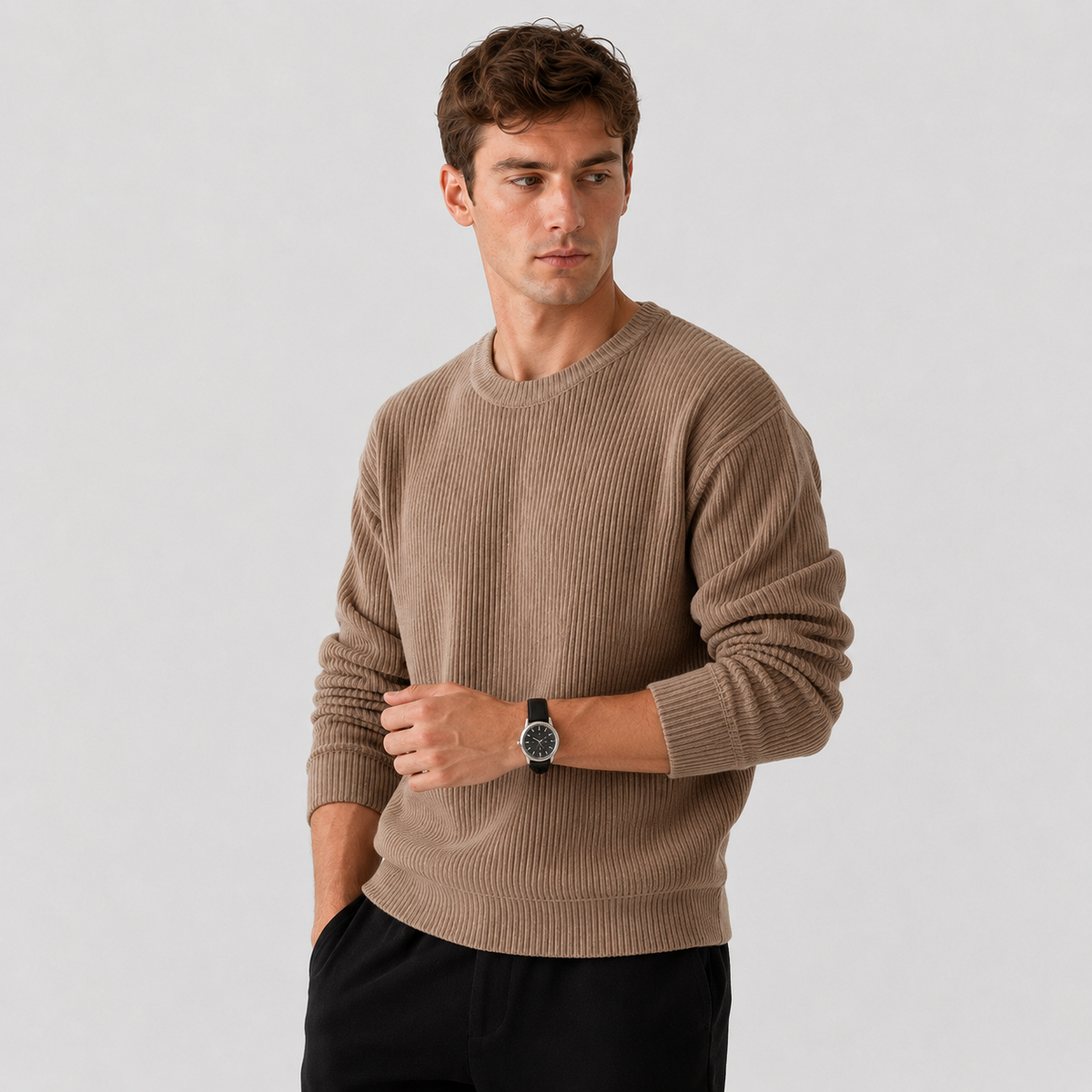 Crew Neck Knit Jumper Loose Fit