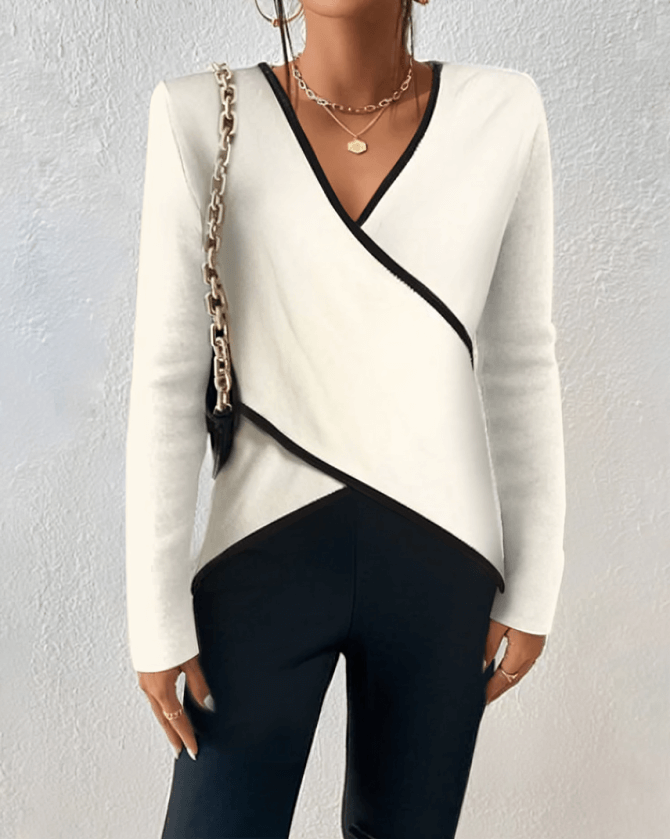 Wrap Jumper V Neck Soft Knit