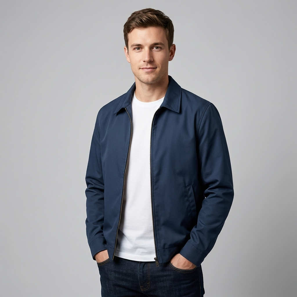 Lined Jacket Warm Casual Zip Front