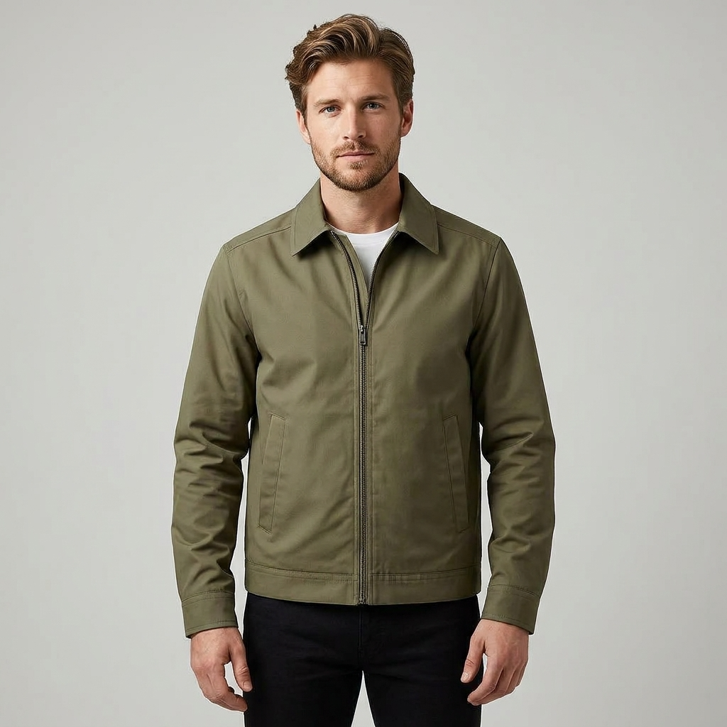 Lined Jacket Warm Casual Zip Front