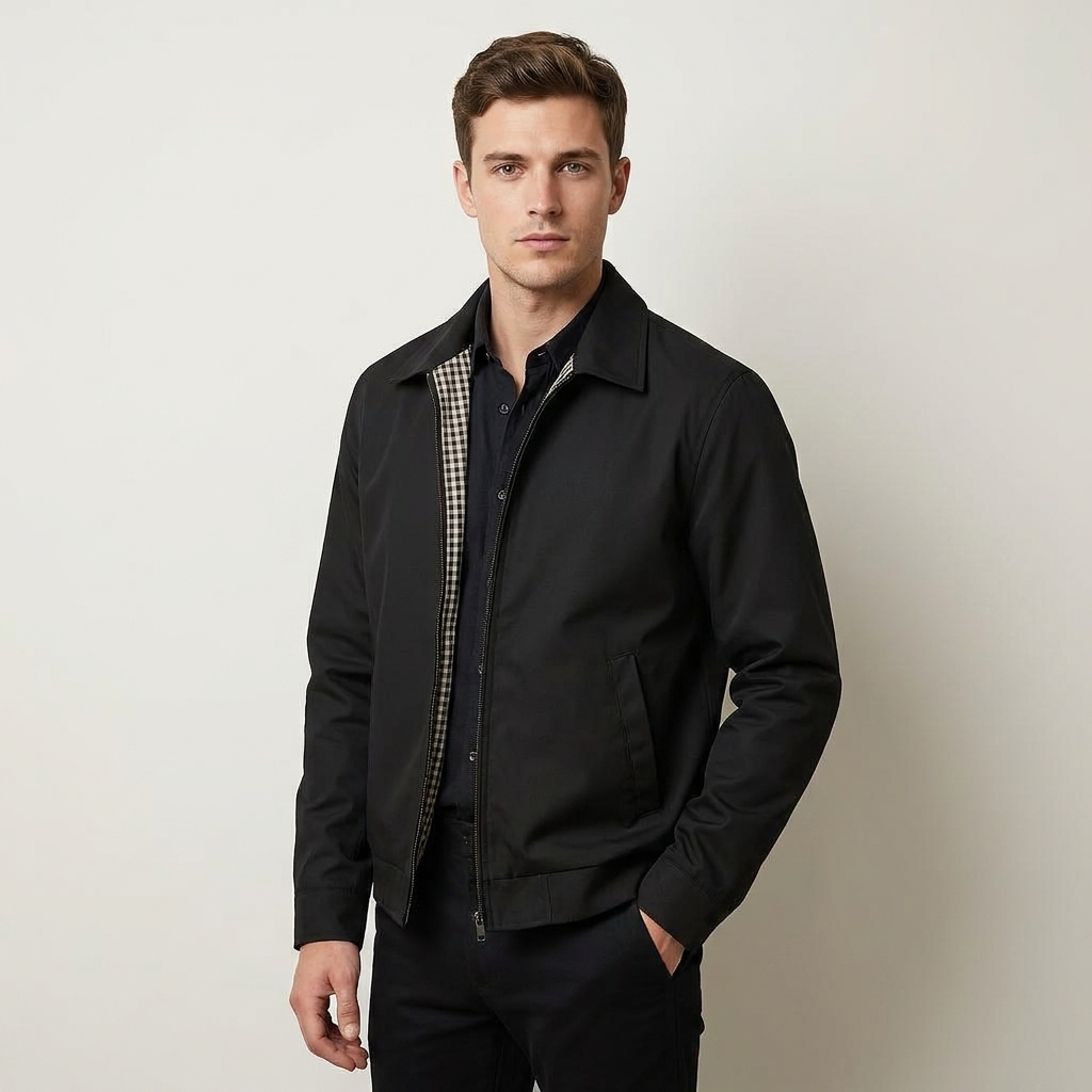 Lined Jacket Warm Casual Zip Front
