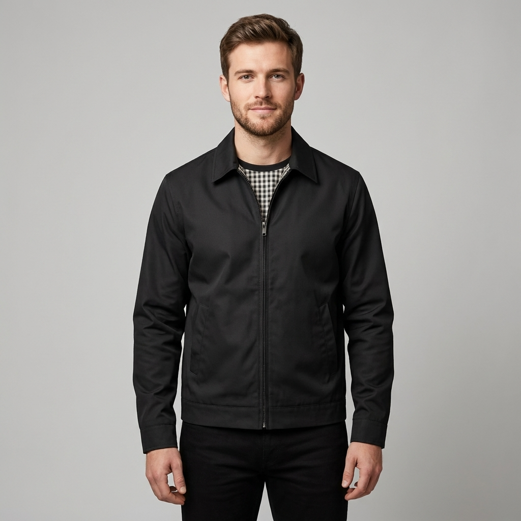 Lined Jacket Warm Casual Zip Front