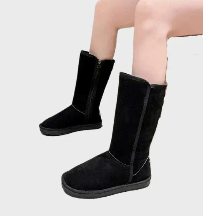 Boots Suede-Look Side Zip Warm Lining