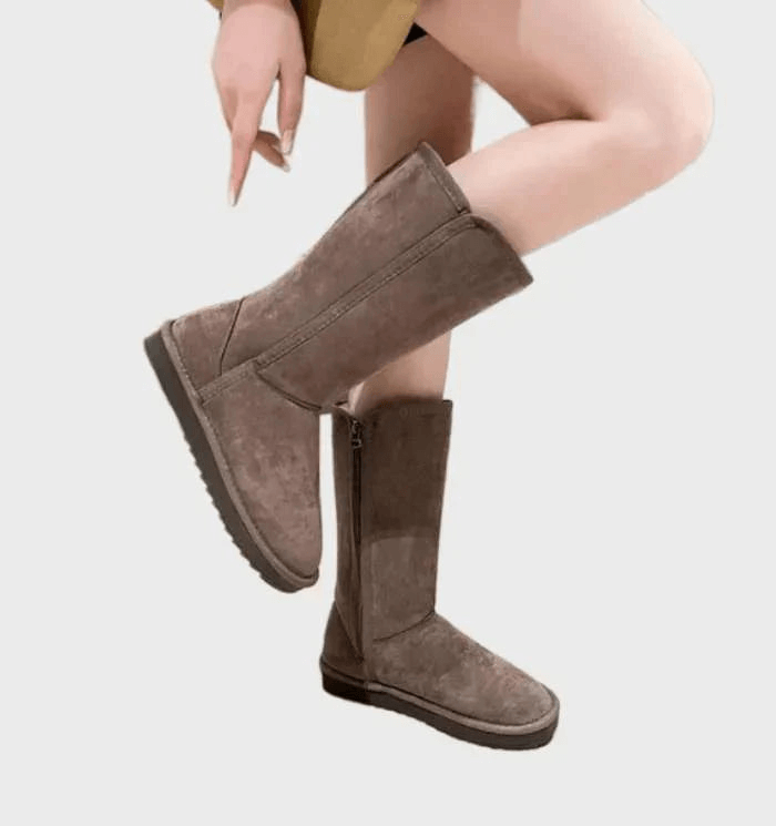 Boots Suede-Look Side Zip Warm Lining