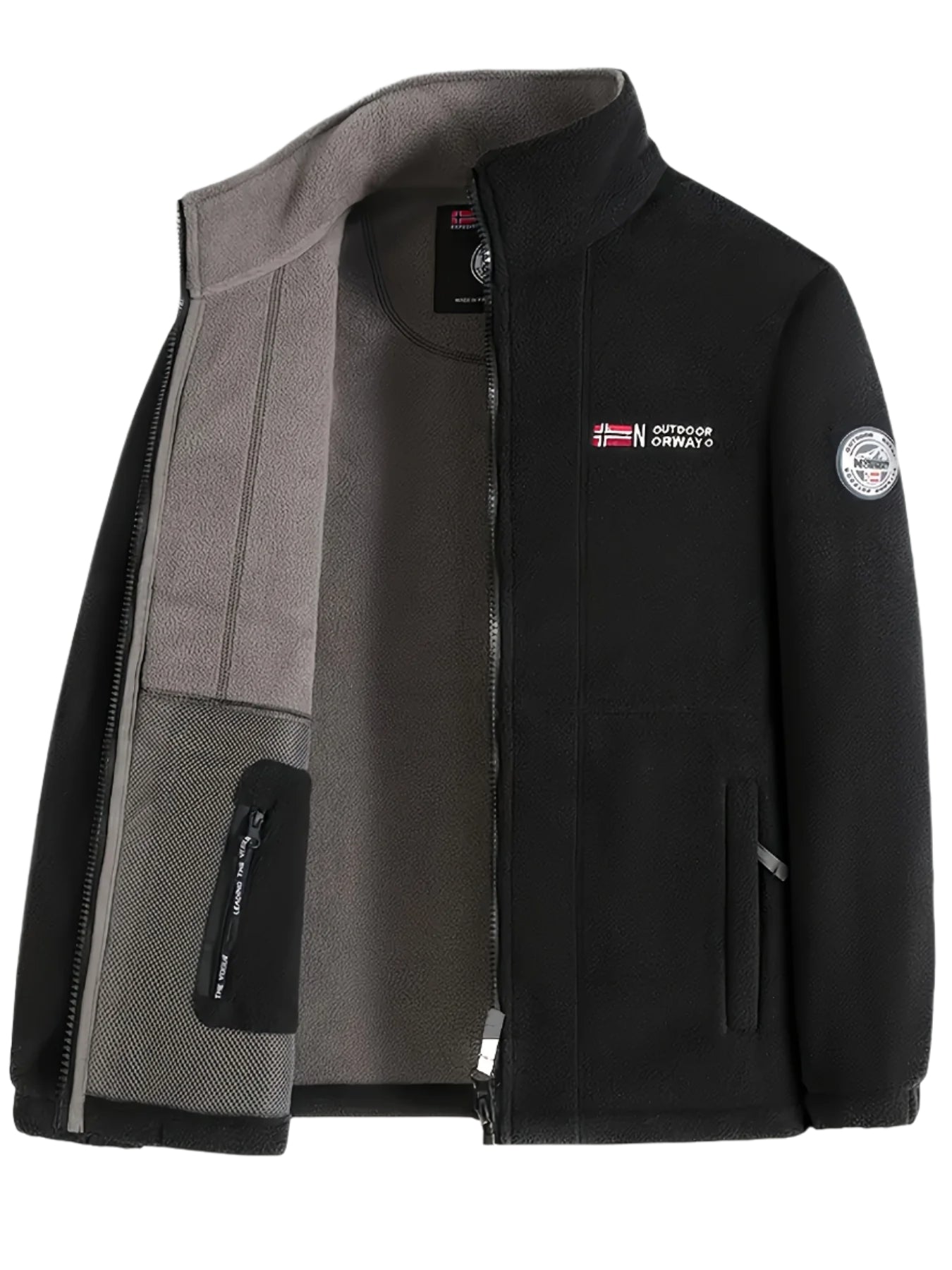 Fleece Jacket With High-Collar