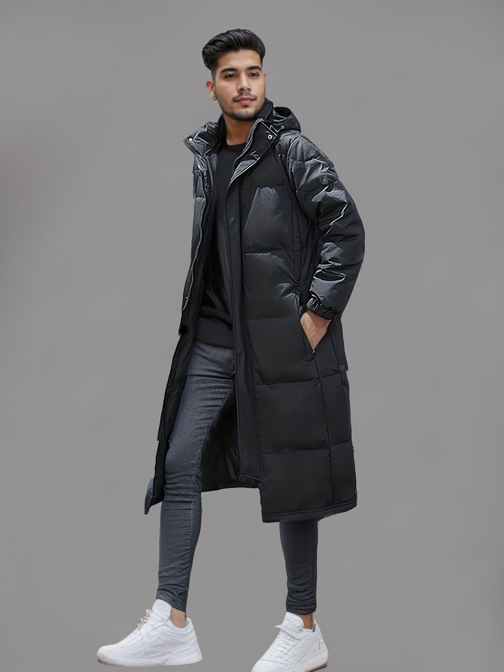 Puffer Coat Longline Padded Winter Warmth
