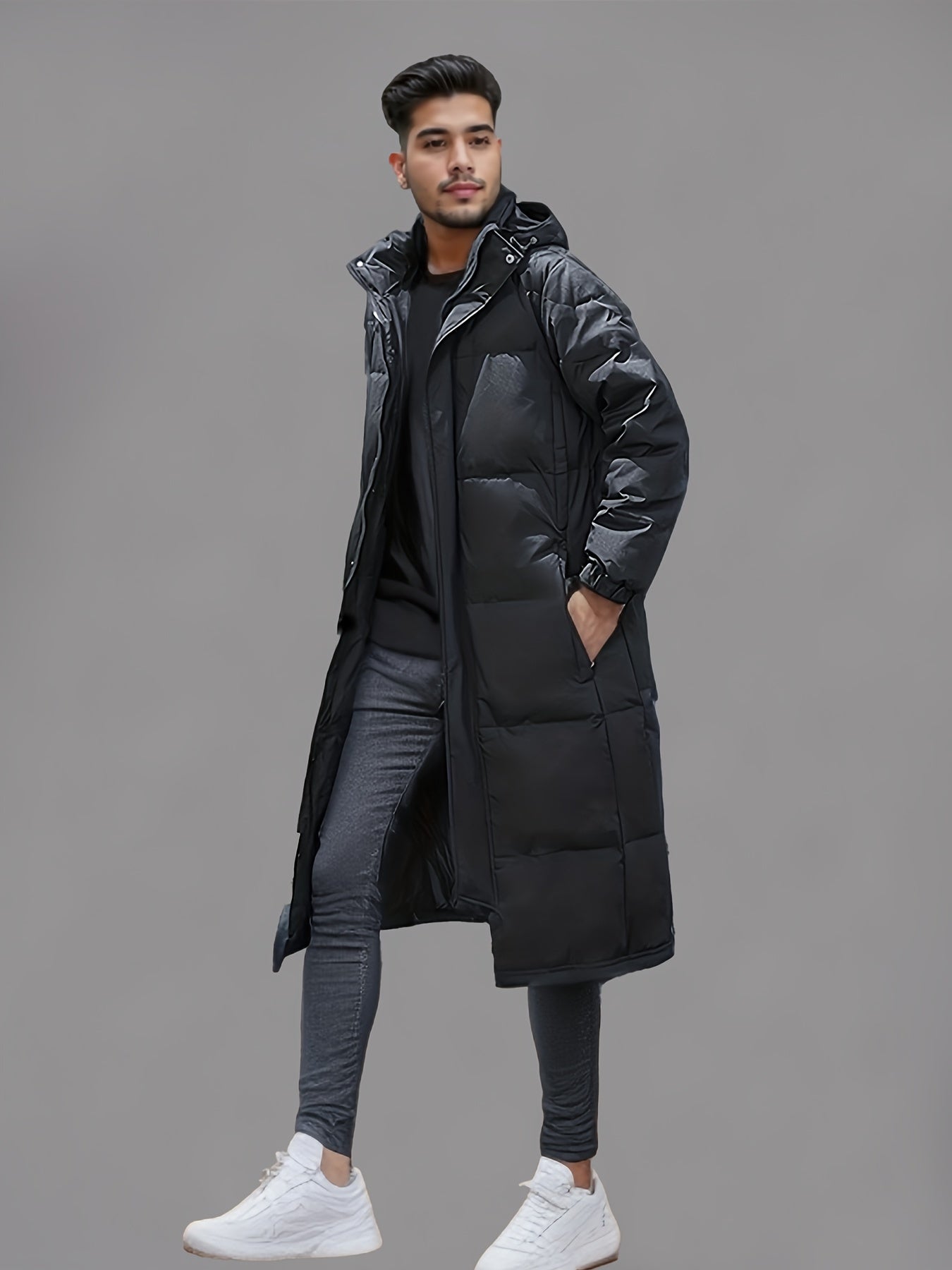 Puffer Coat Longline Padded Winter Warmth